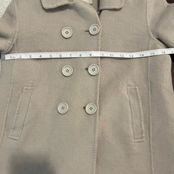 S MaxMara Pea Coat Short Length Beige - Small Angora Wool Blend - Picture 7 of 16